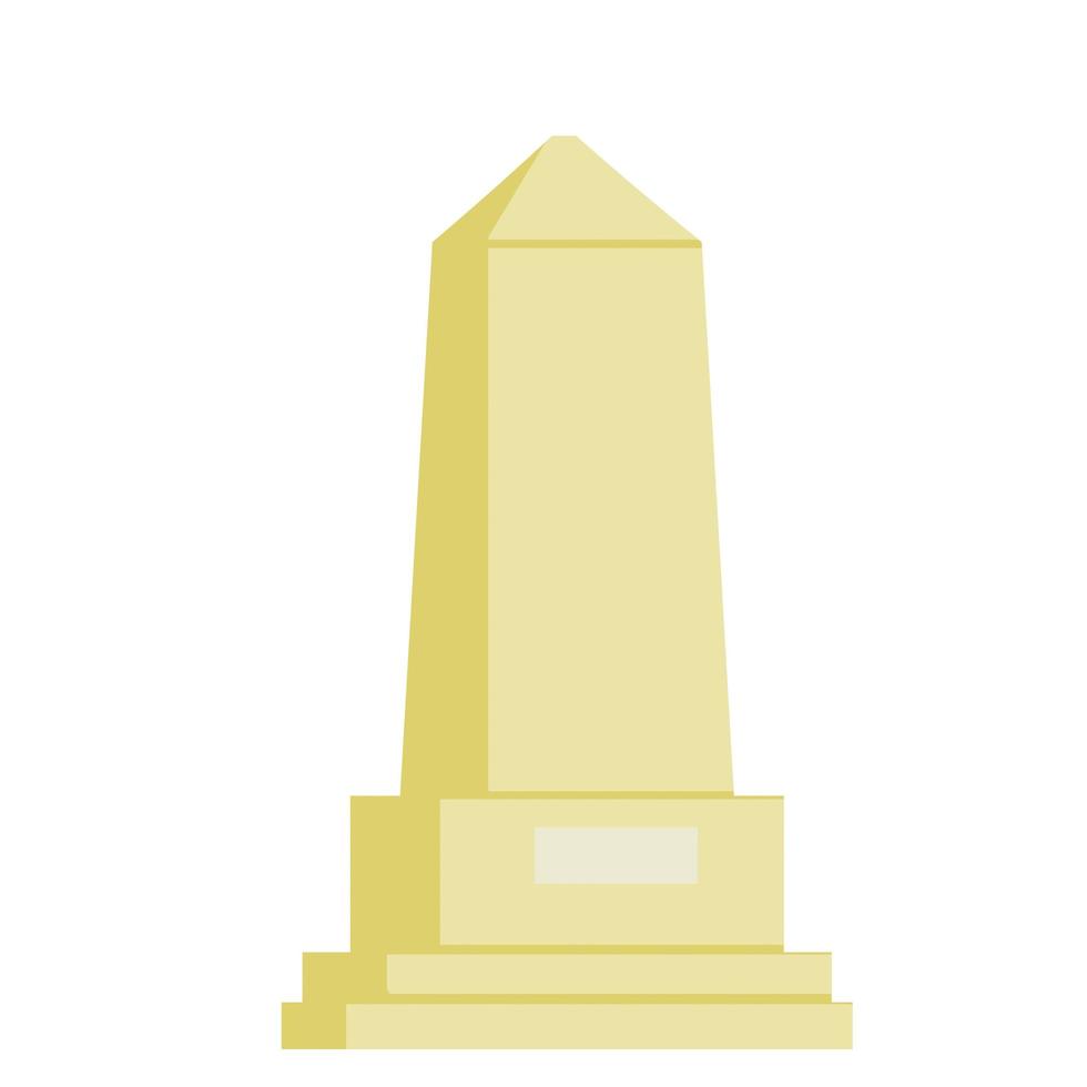 obelisco. monumento de piedra blanca. vector