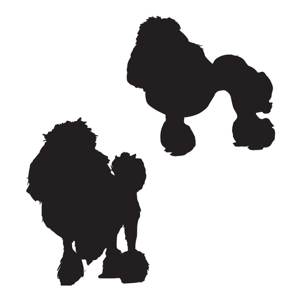 Poodle Silhouette Art vector