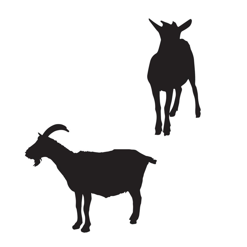 Goat silhouette art vector