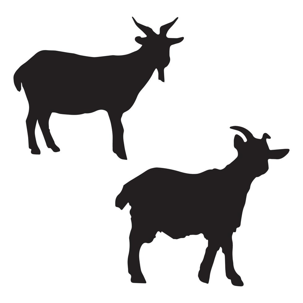 Goat silhouette art vector