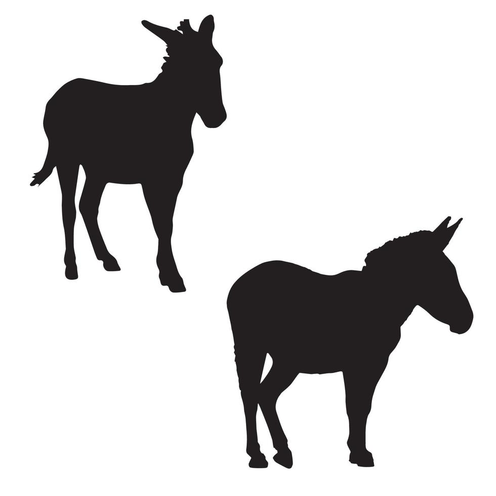 Donkey Silhouette art vector