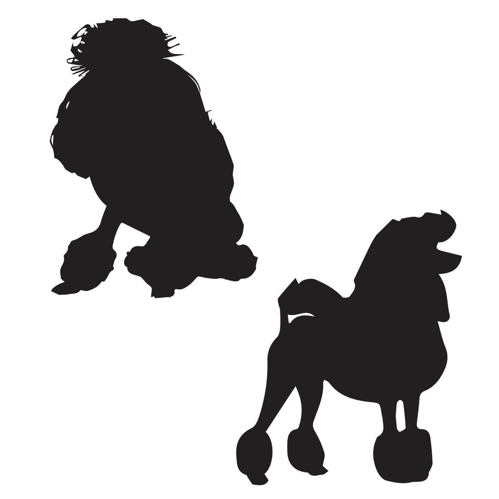 Poodle Silhouette Art vector