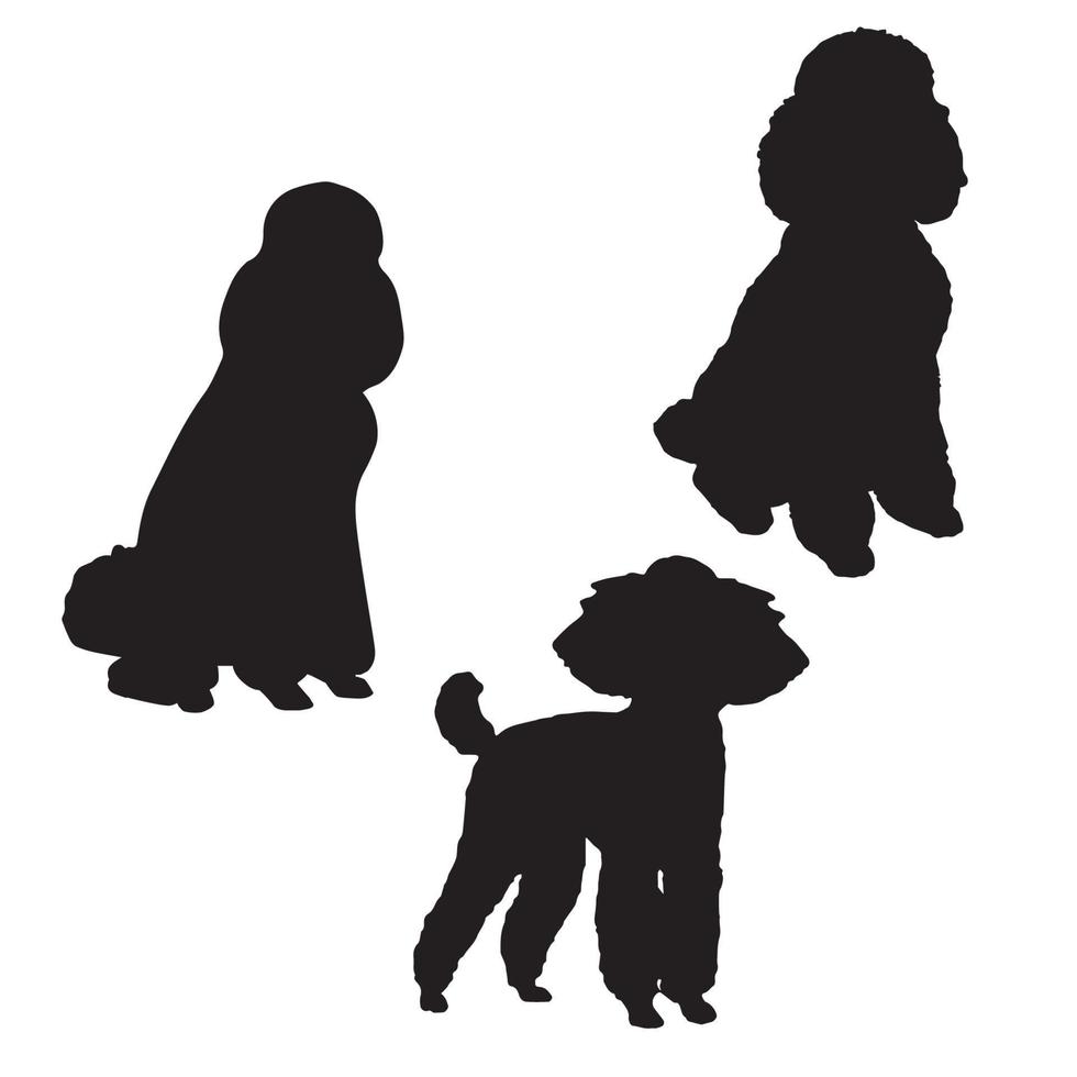 Poodle Silhouette Art vector