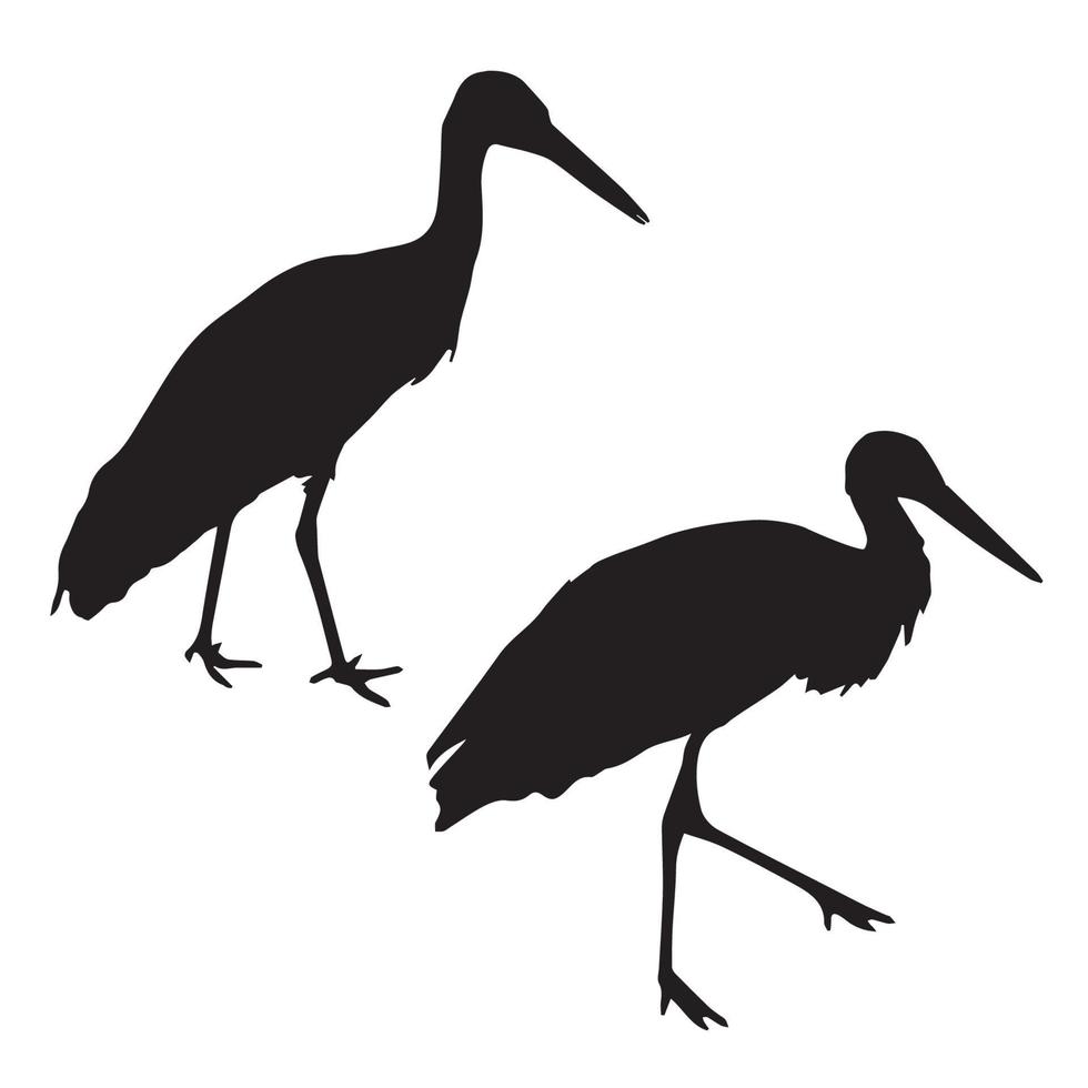 Stork silhouette art vector