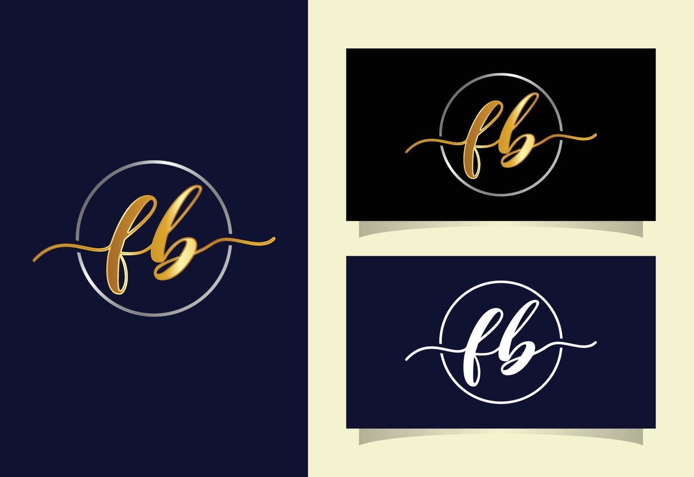 Alphabet letter icon logo FB. Graphic Alphabet Symbol For Corporate Business Identity vector