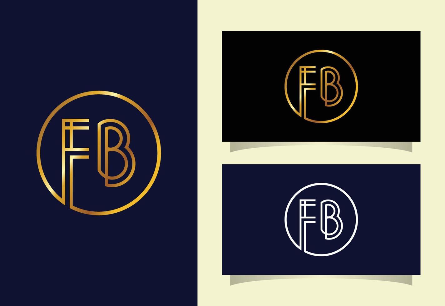 Alphabet letter icon logo FB. Graphic Alphabet Symbol For Corporate Business Identity vector