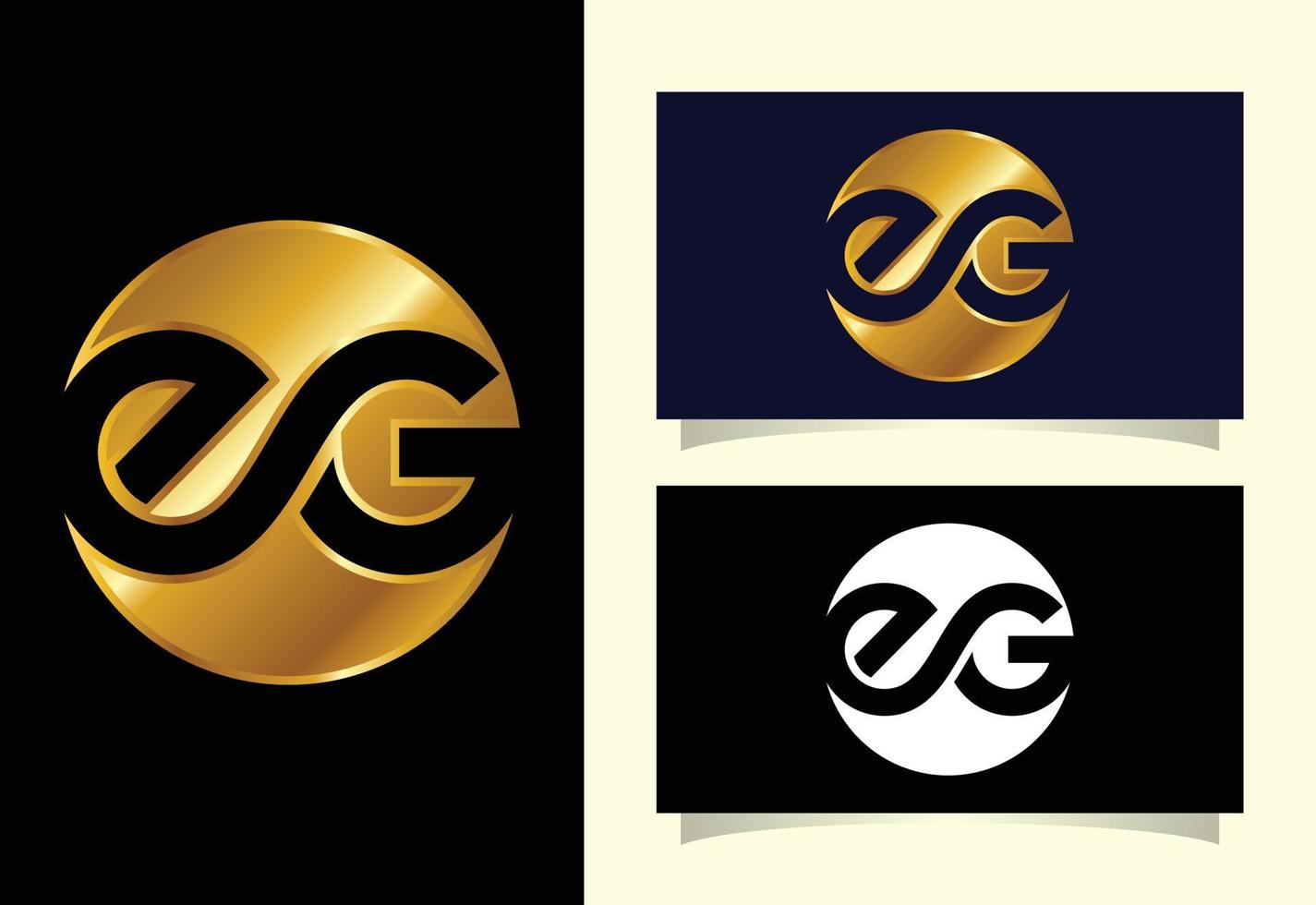 Initial Letter E G Logo Design Vector. Graphic Alphabet Symbol For Corporate Business Identity vector