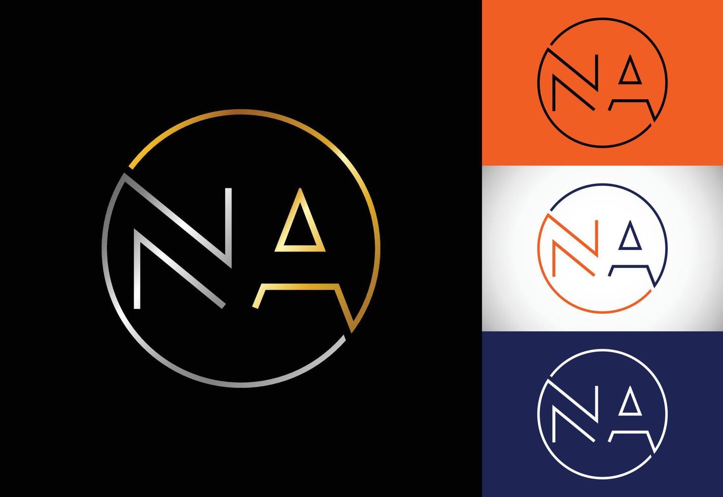 Initial Letter N A Logo Design Vector. Graphic Alphabet Symbol For Corporate Business Identity vector
