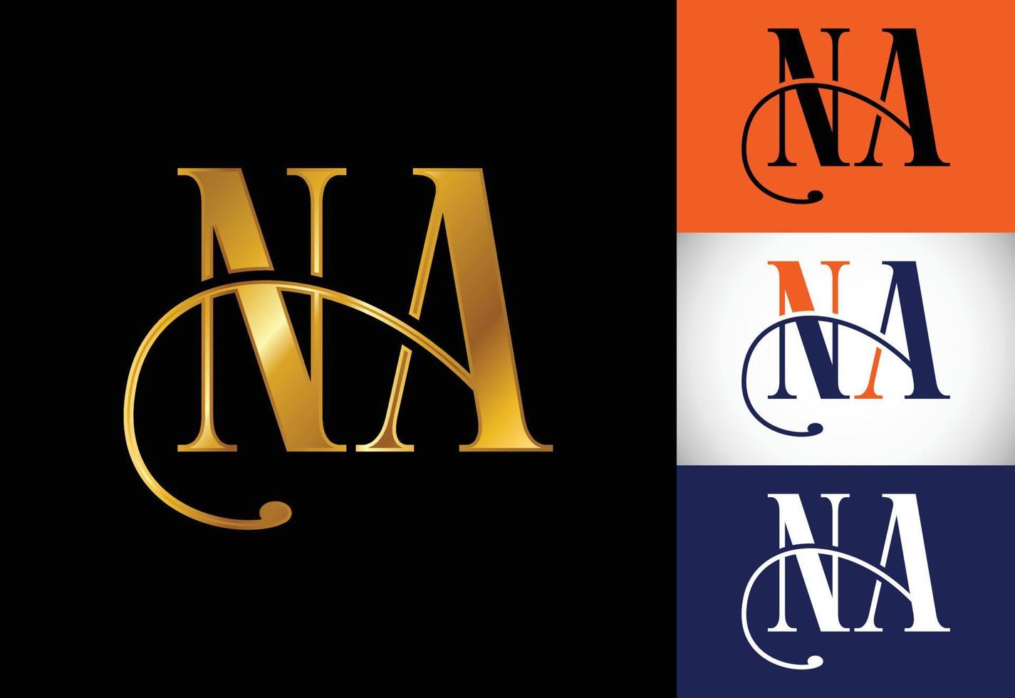 Initial Letter N A Logo Design Vector. Graphic Alphabet Symbol For Corporate Business Identity vector