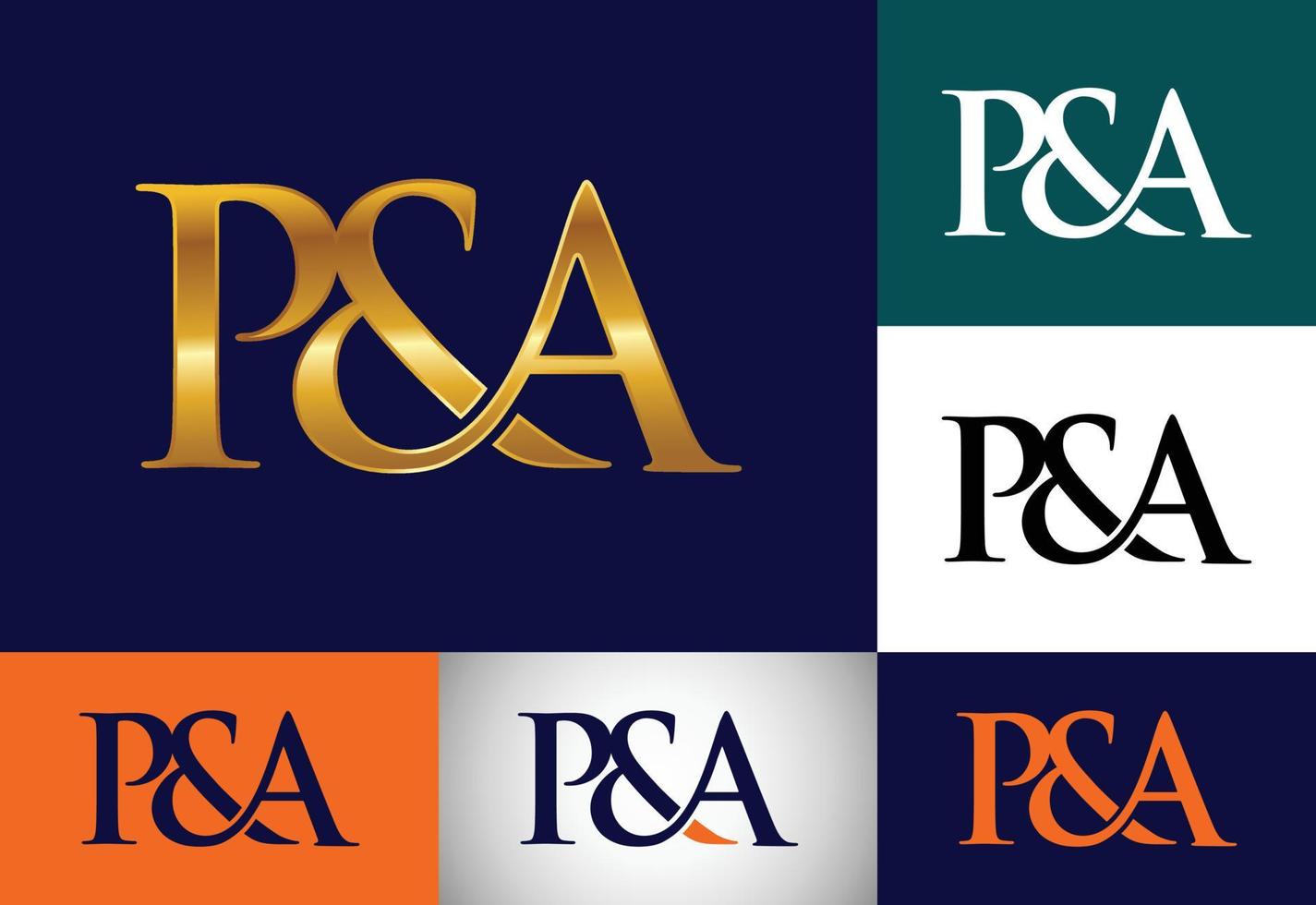 diseño inicial del logotipo pa de la letra del monograma. símbolo del alfabeto gráfico para la identidad empresarial corporativa vector