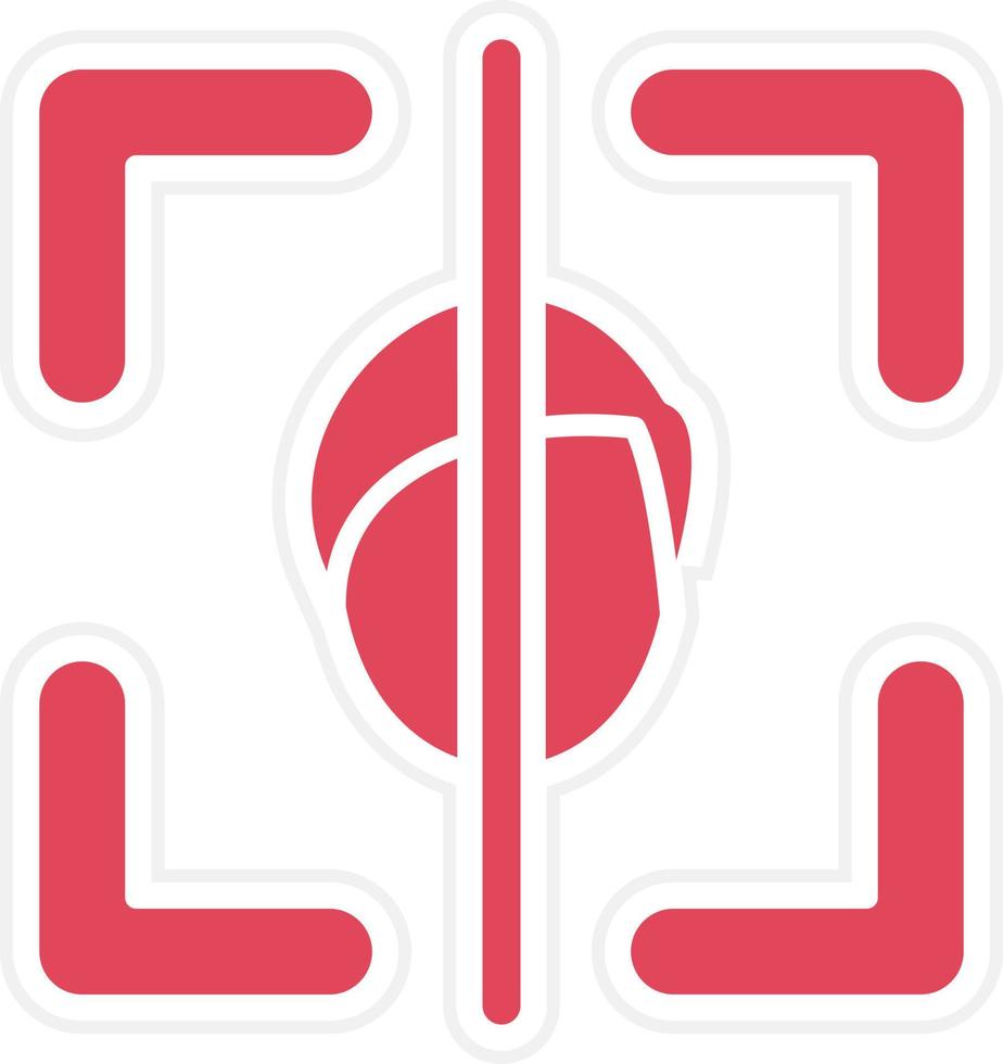 Face Scan Icon Style vector