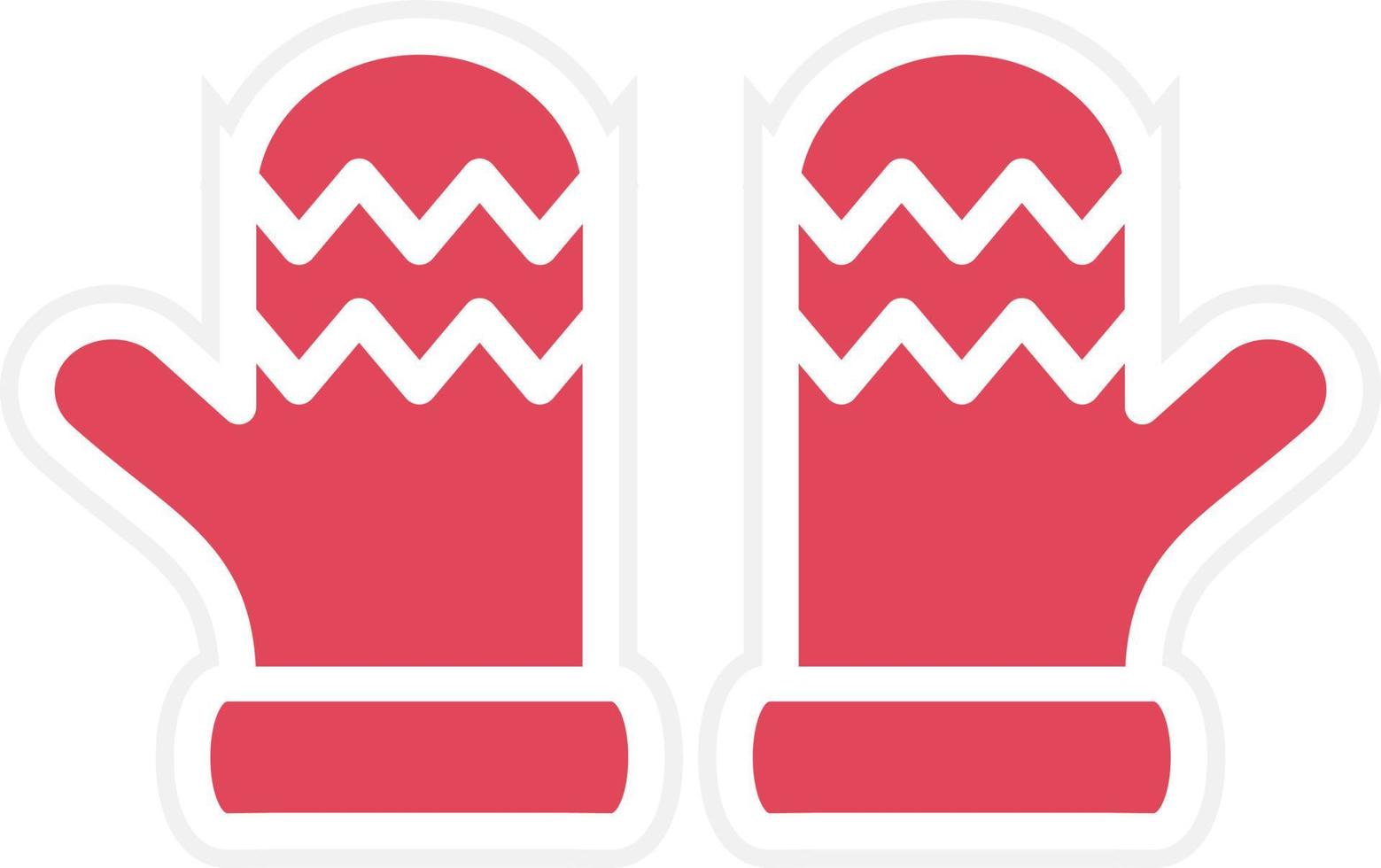 Winter Gloves Icon Style vector