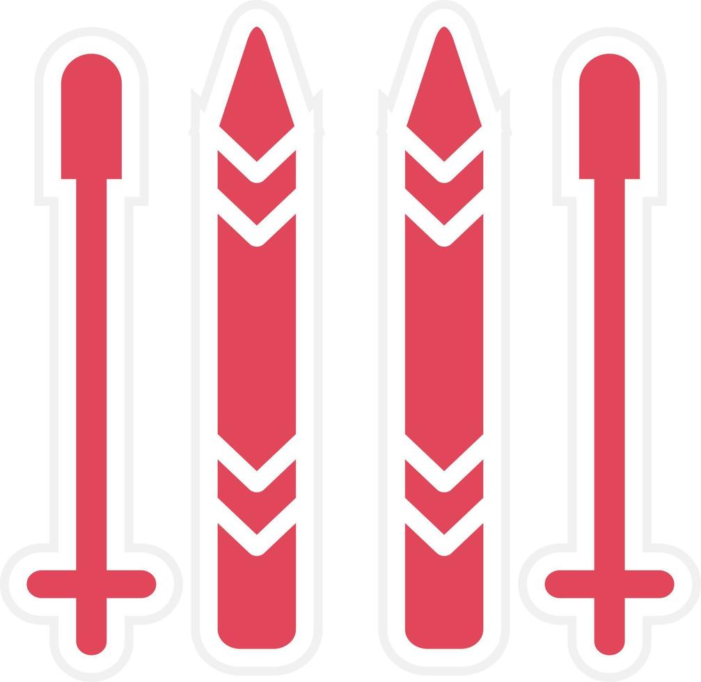 Ski Icon Style vector