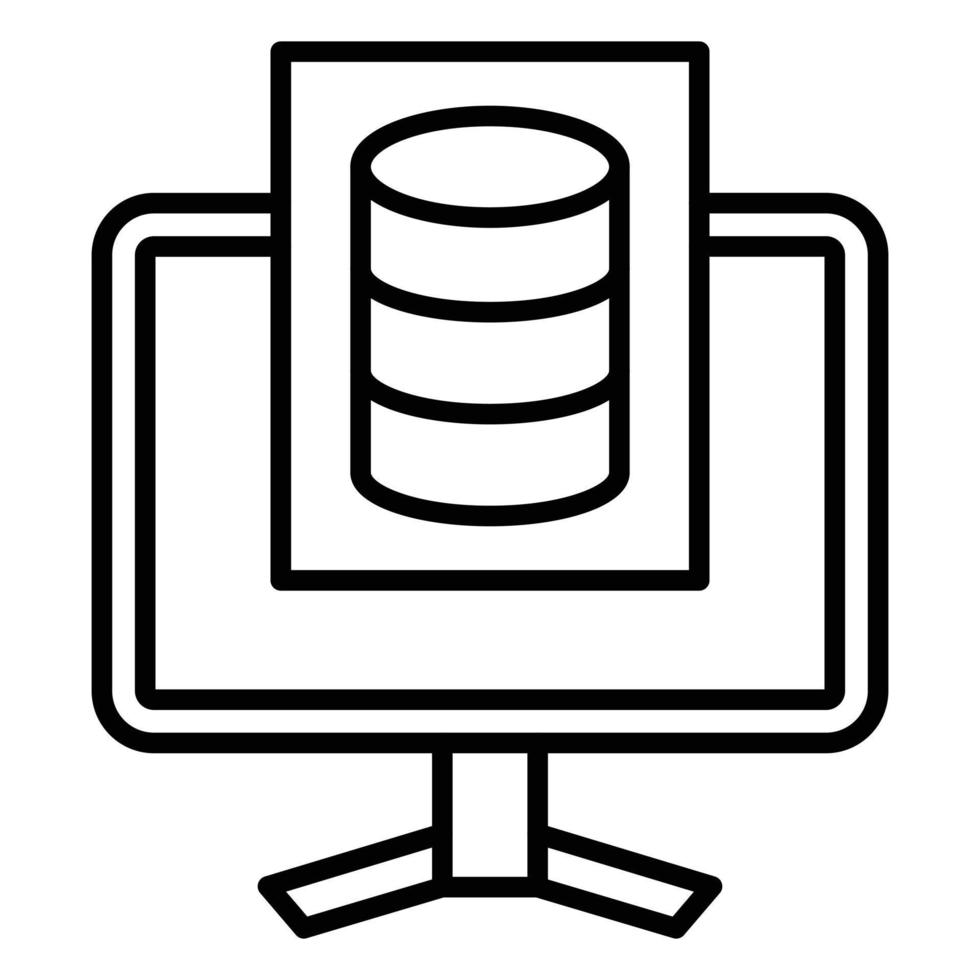 Study Database Icon Style vector