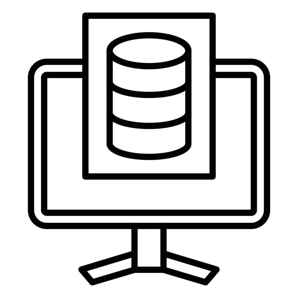 Study Database Icon Style vector