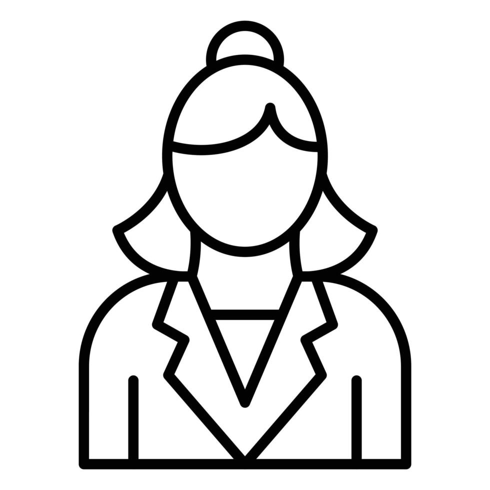 Female Teacher Icon Style vector