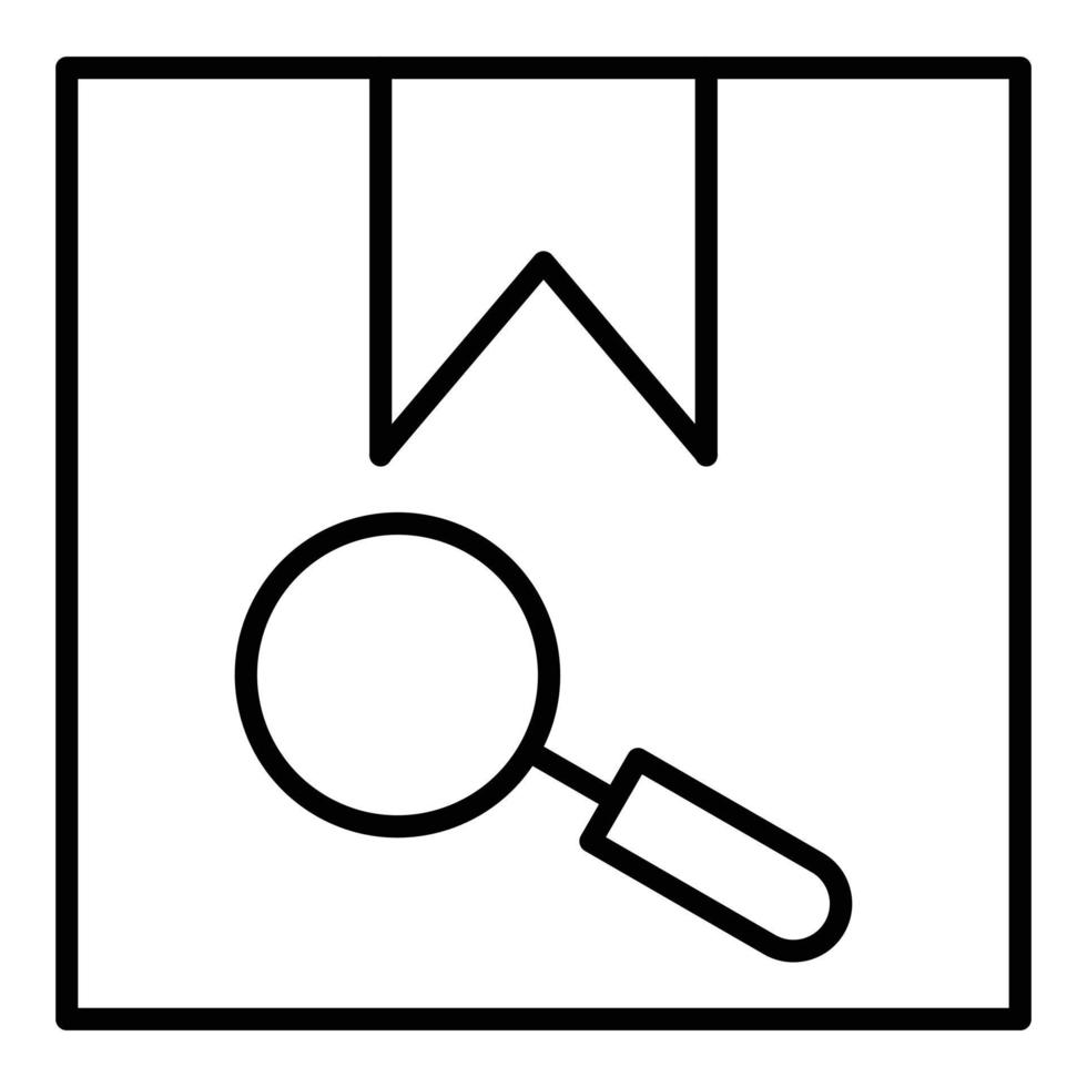 Package Search Icon Style vector