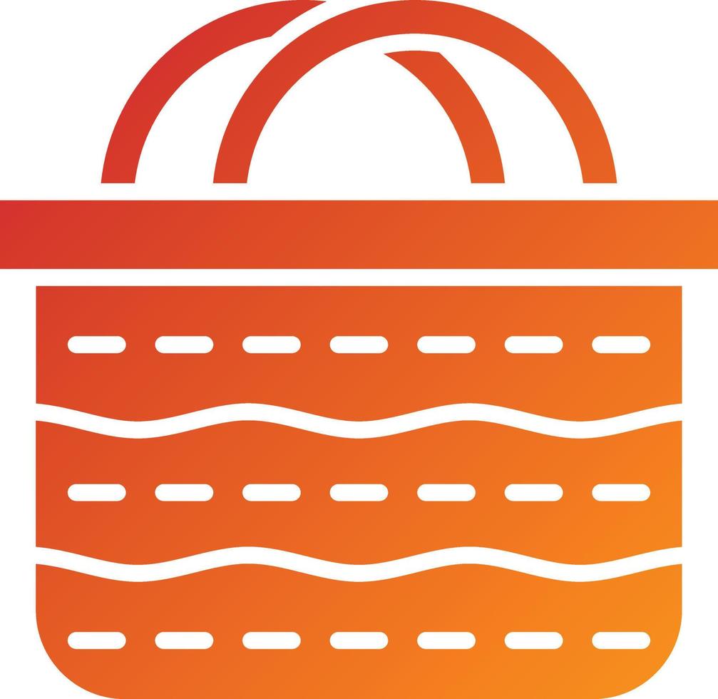 Picnic Basket Icon Style vector