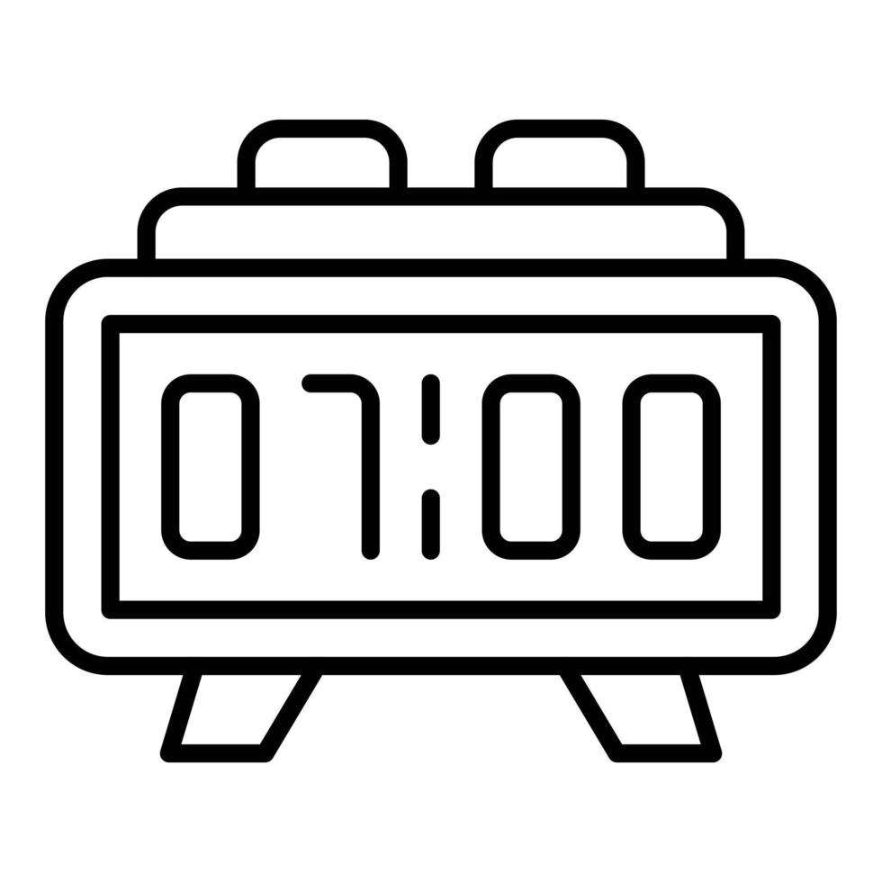 estilo de icono de reloj digital vector