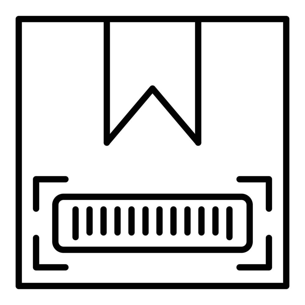 Package Barcode Icon Style vector