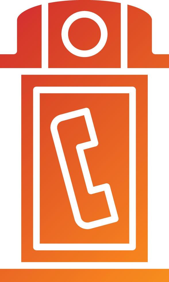 Phone Booth Icon Style vector