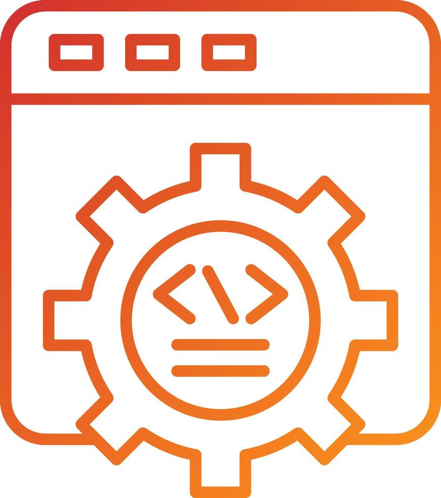Web Development Icon Style vector