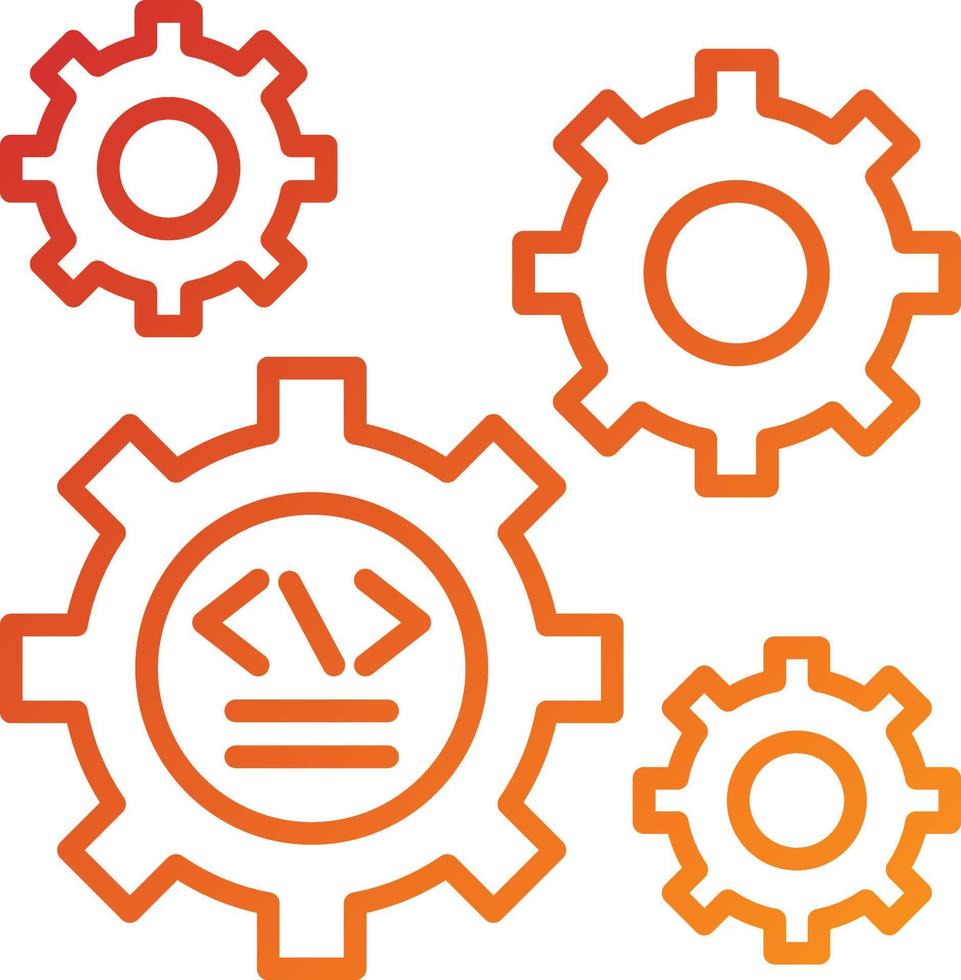 Code Settings Icon Style vector