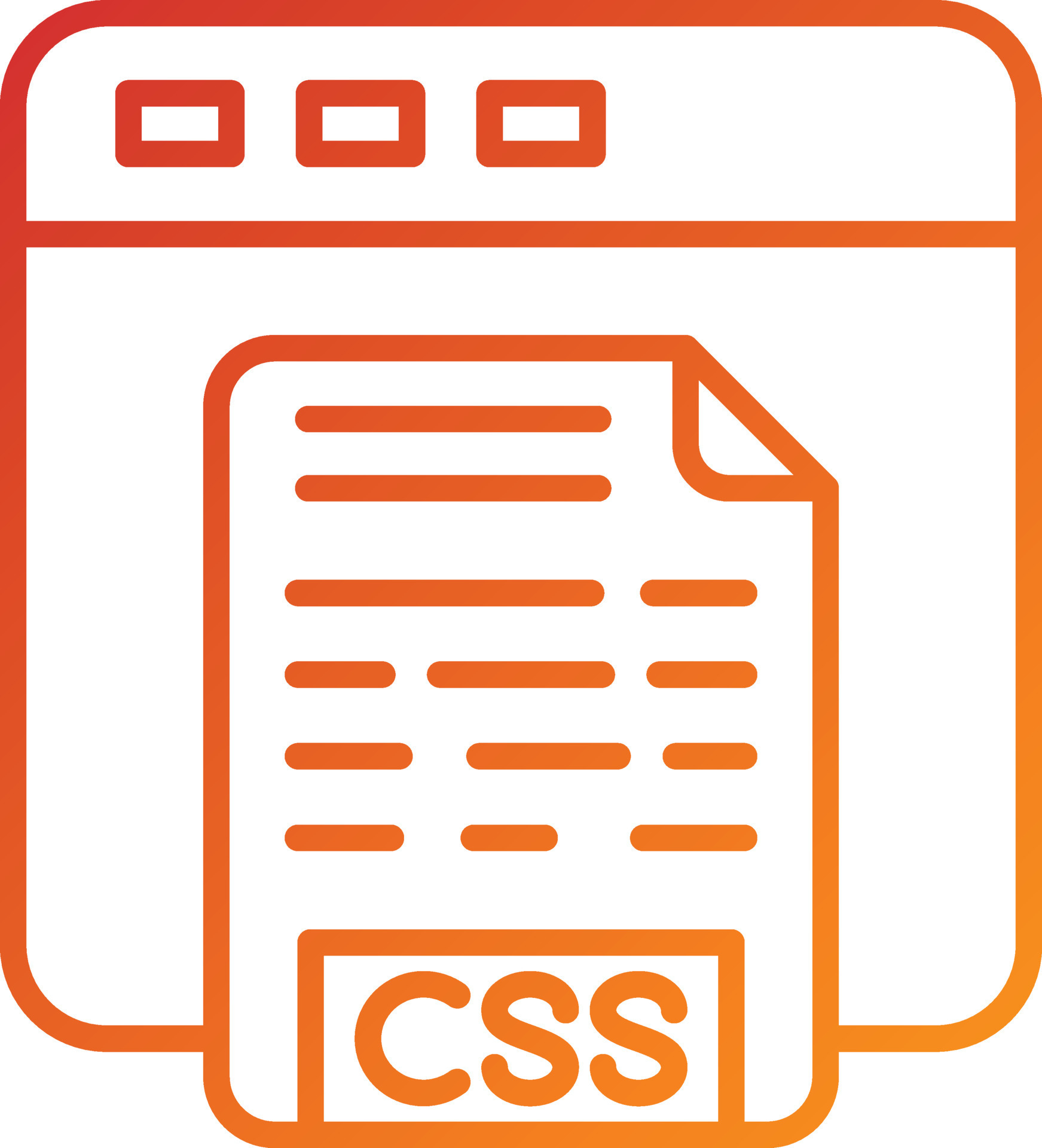 CSS Code Icon Style 7247135 Vector Art at Vecteezy