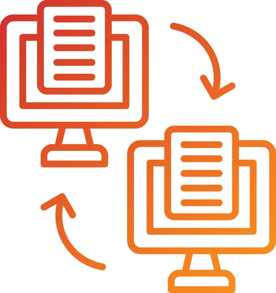Online File Transfer Icon Style vector