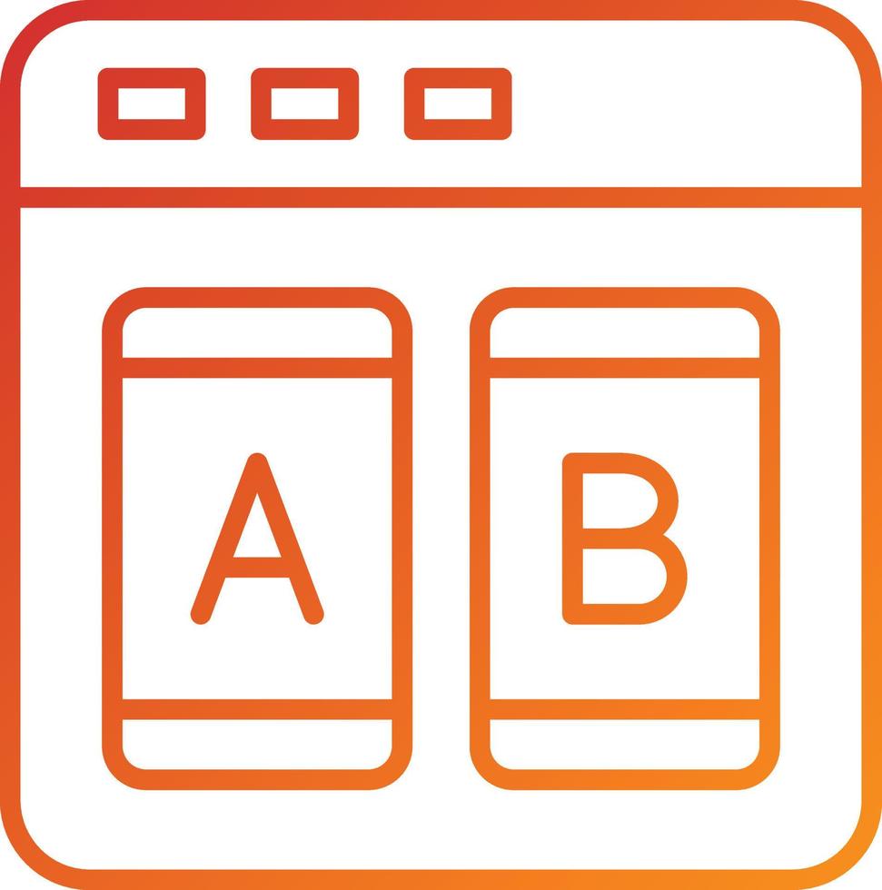 AB Testing Icon Style vector