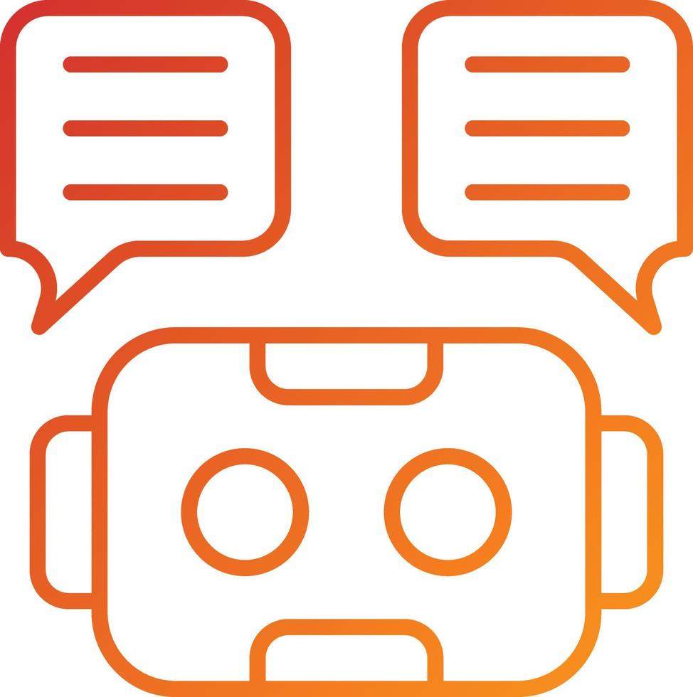 Chat Bot Icon Style vector