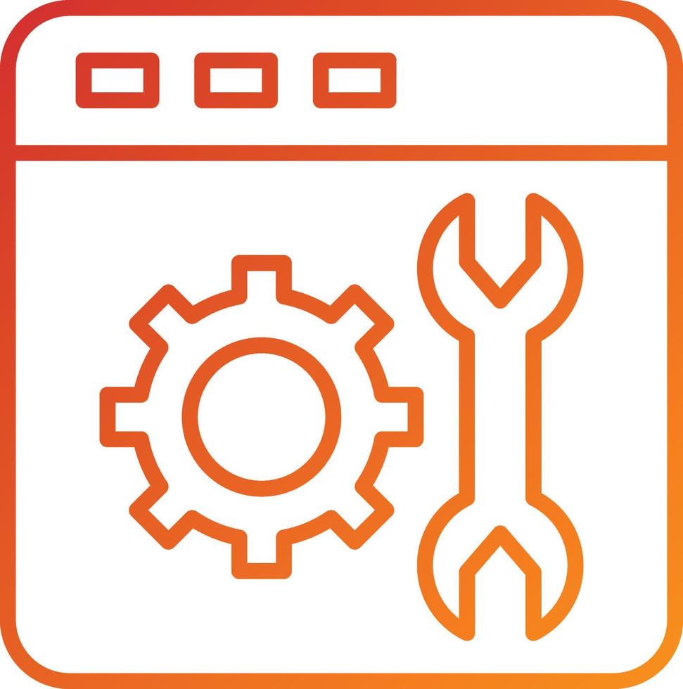 Web Maintenance Icon Style vector