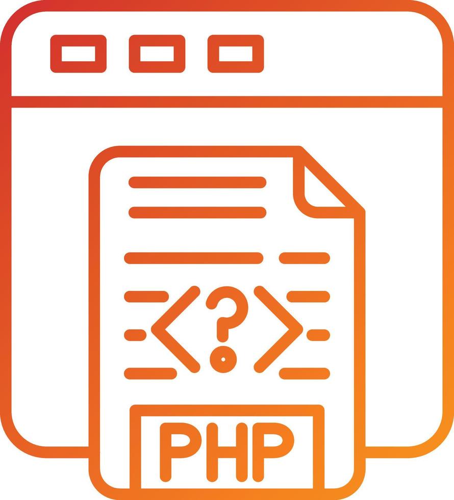 PHP Coding Icon Style vector