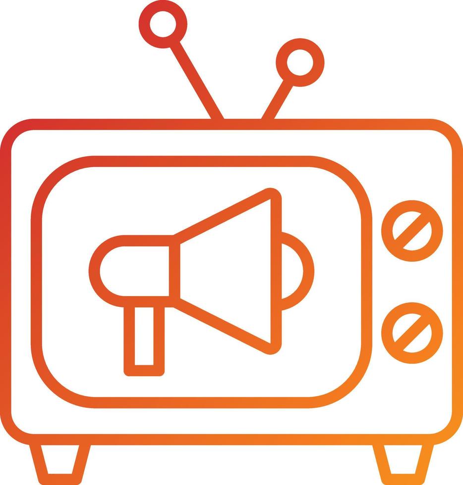 TV Commercial Icon Style vector