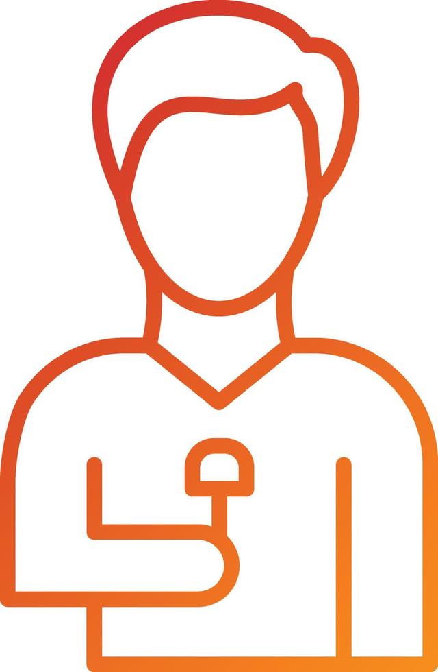 Male Journalist Icon Style vector