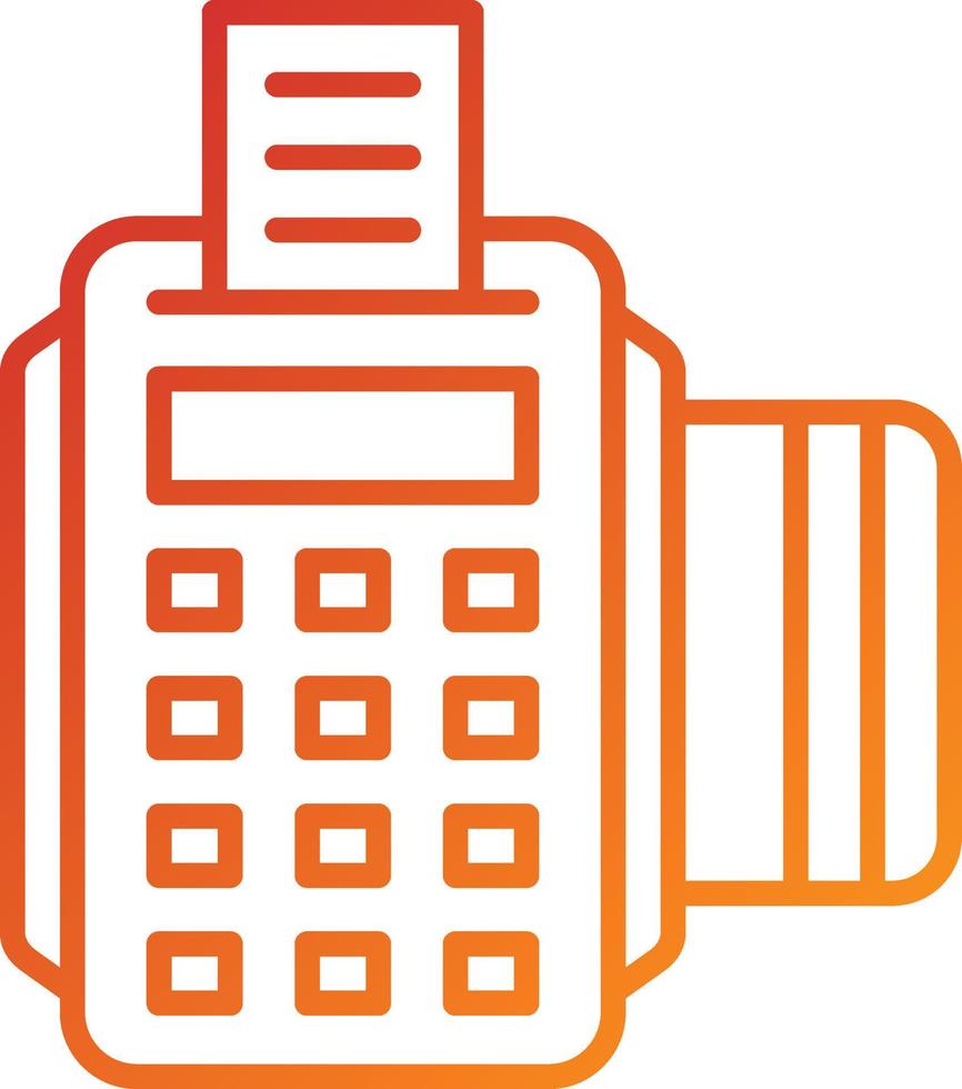Credit Card Machine Icon Style vector