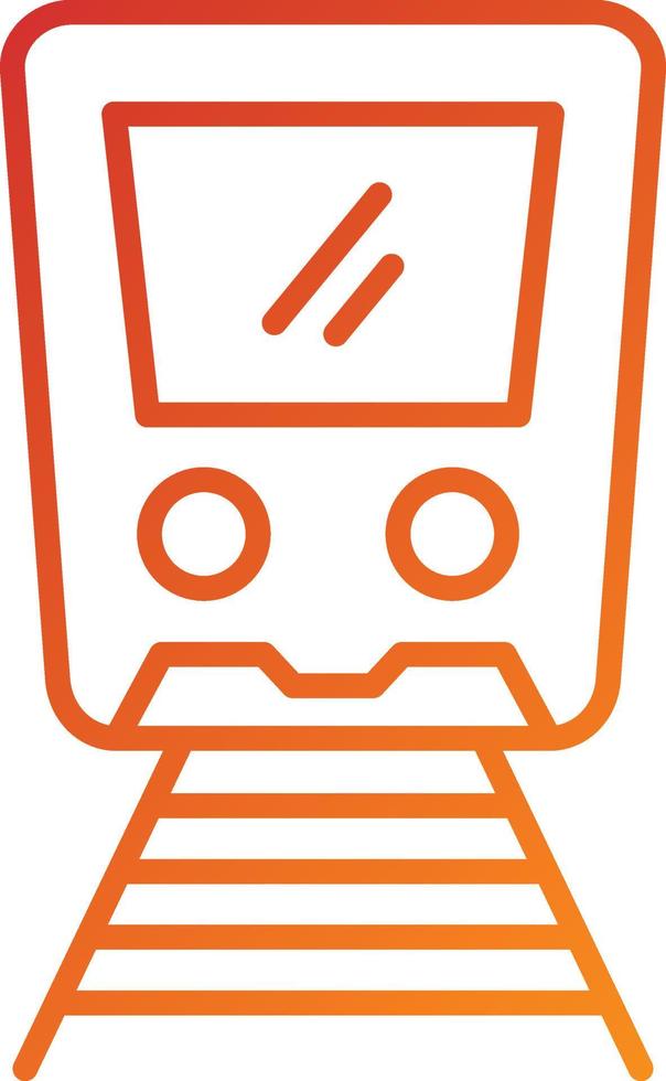 estilo de icono de tren vector