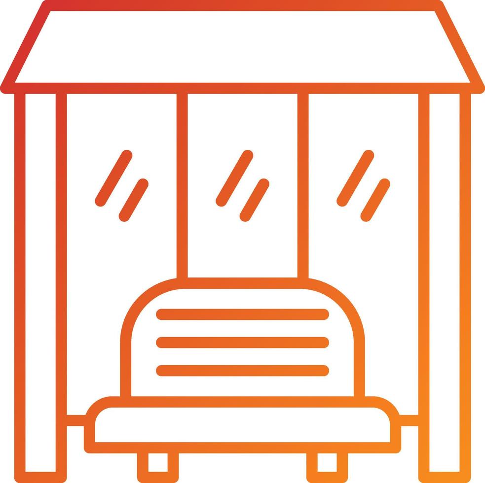 Bus Stop Icon Style vector