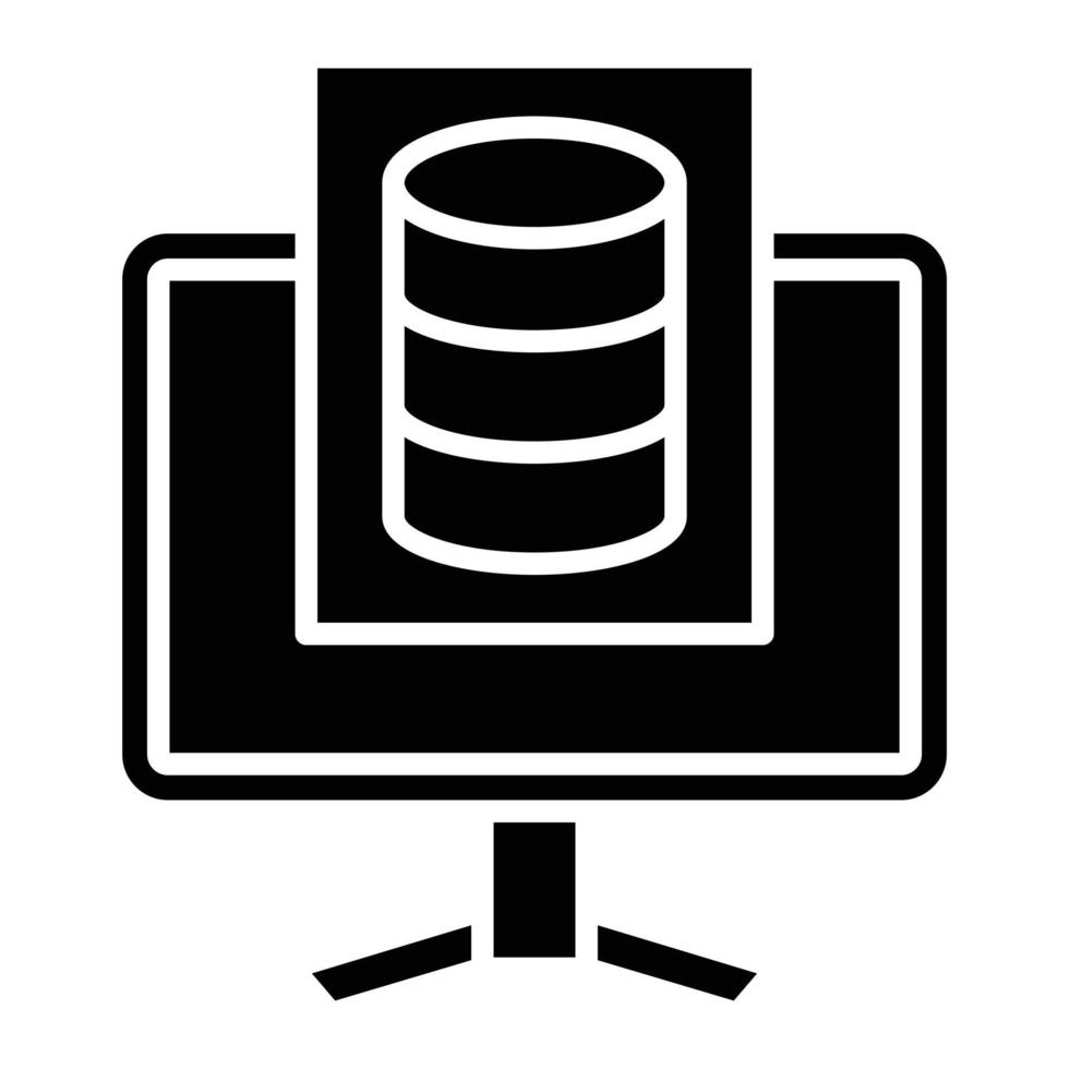 Study Database Icon Style vector