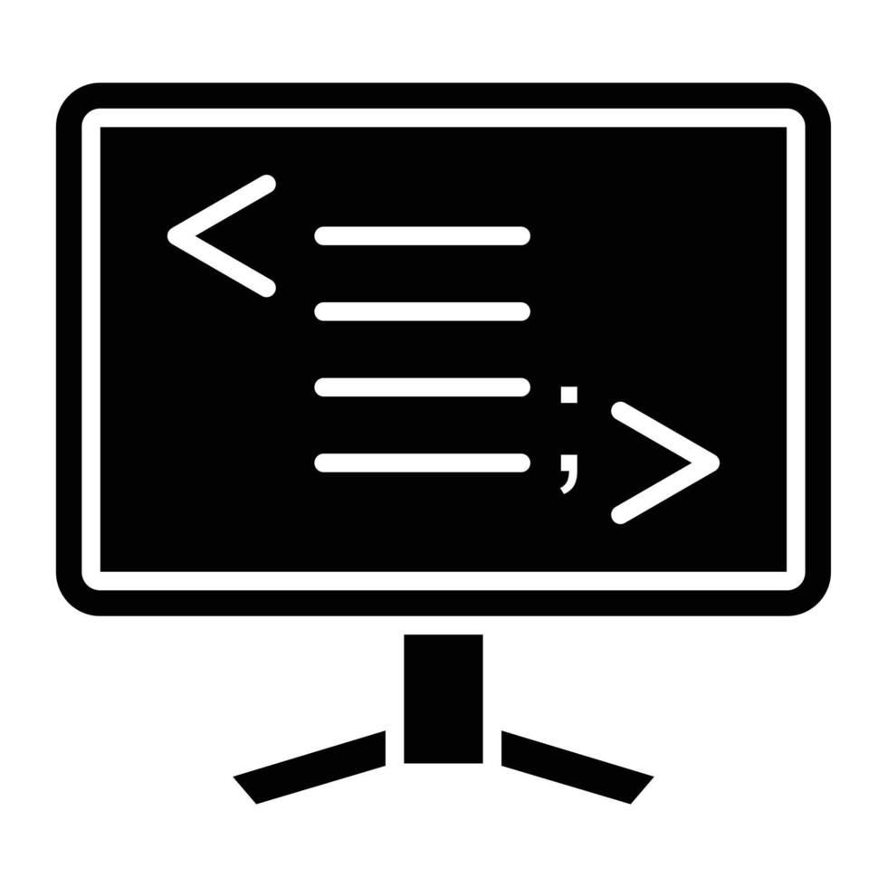 estilo de icono de programación web vector