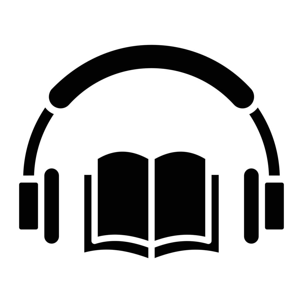 Audio Book Icon Style vector