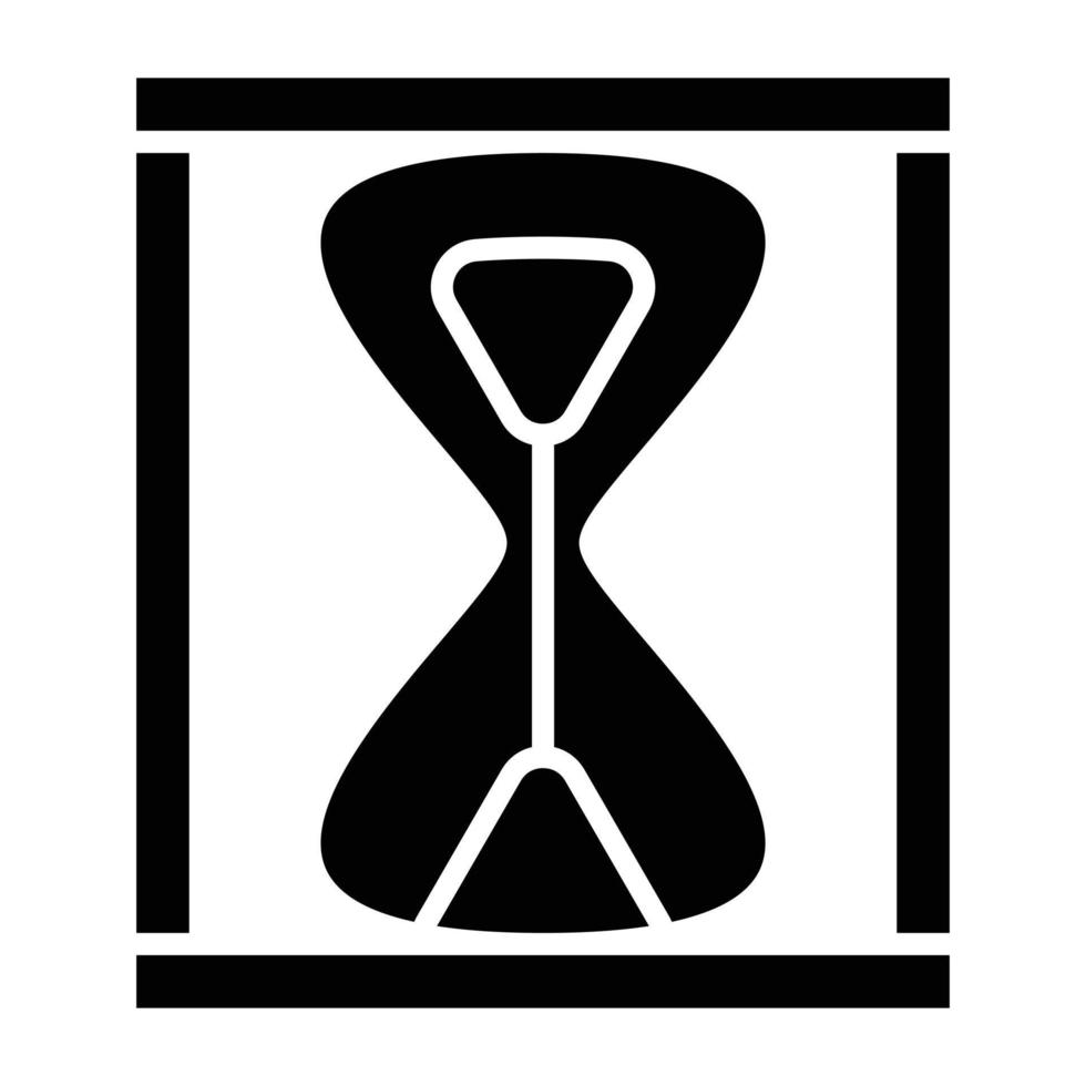 estilo de icono de reloj de arena vector