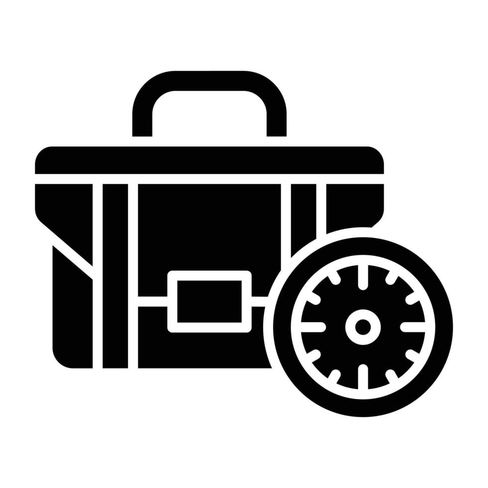 estilo de icono de tiempo de trabajo vector