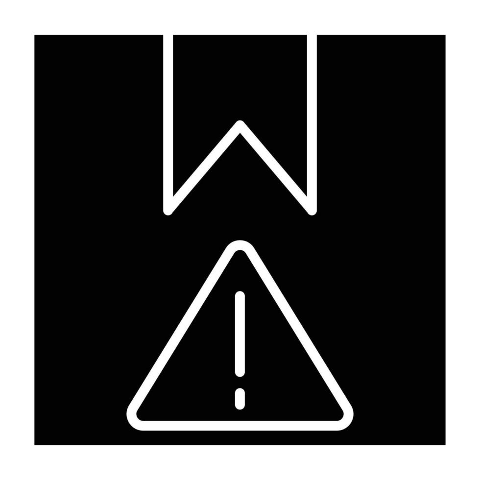 Delivery Warning Icon Style vector