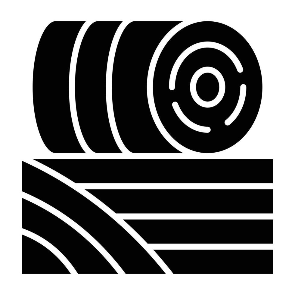 Hay Bale Icon Style vector