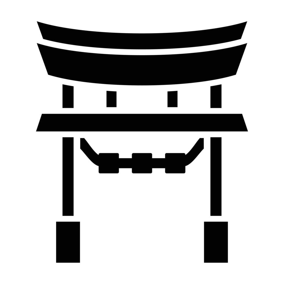 Torii Gate Icon Style vector