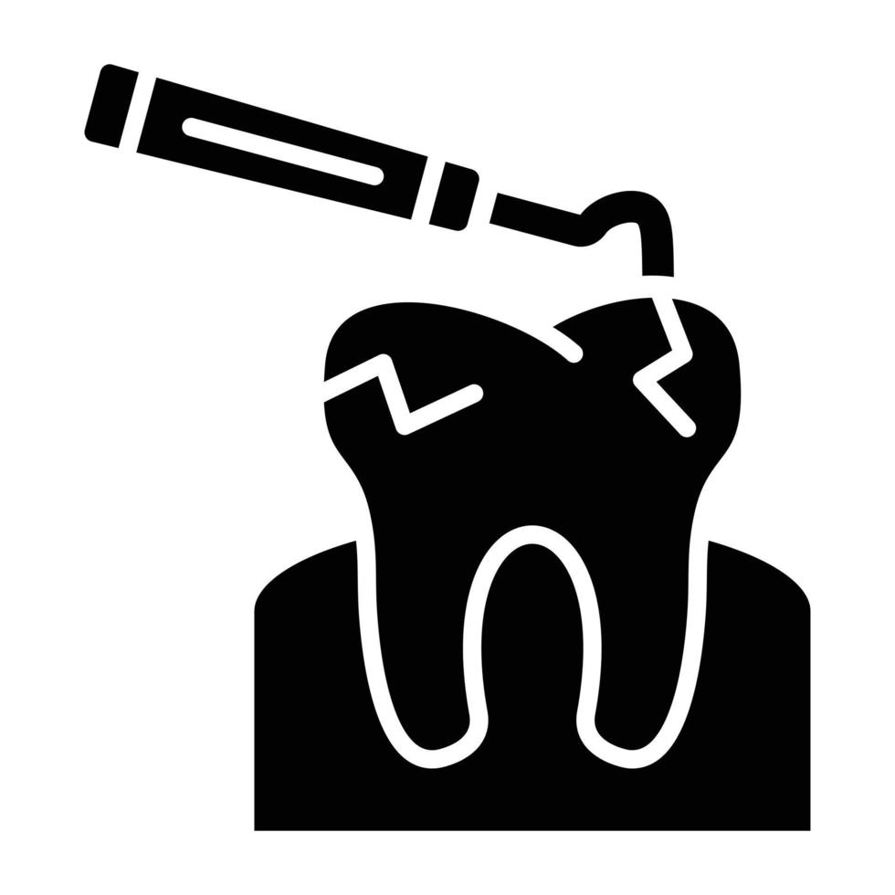 Tooth Scaling Icon Style vector