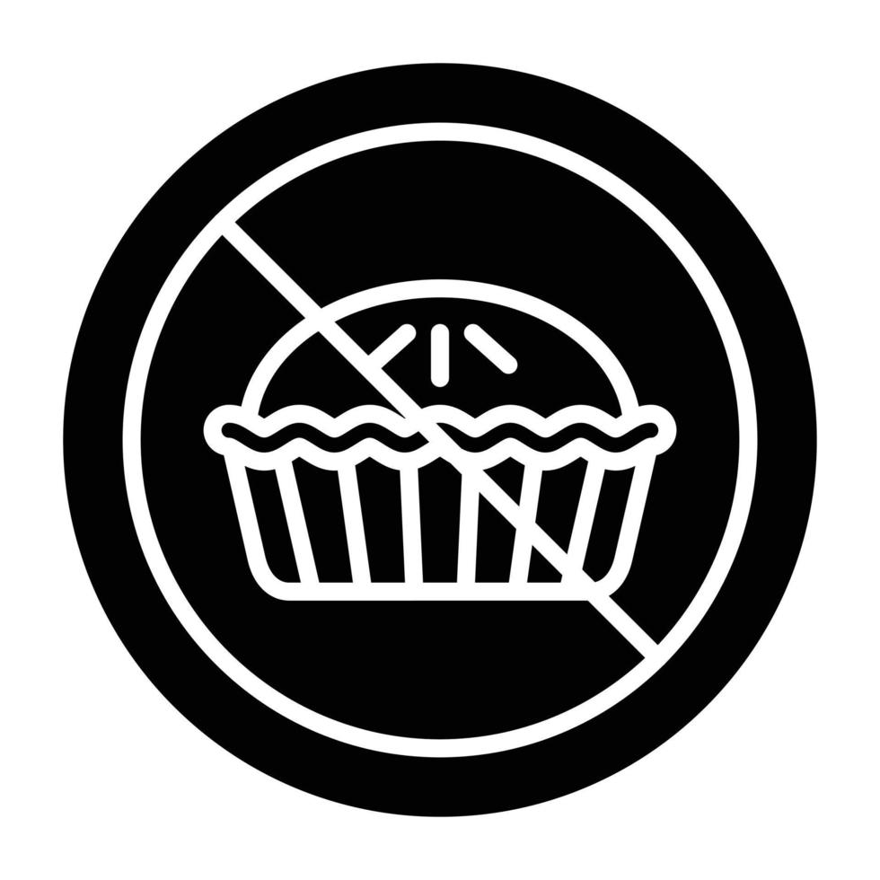 No Sweet Icon Style vector