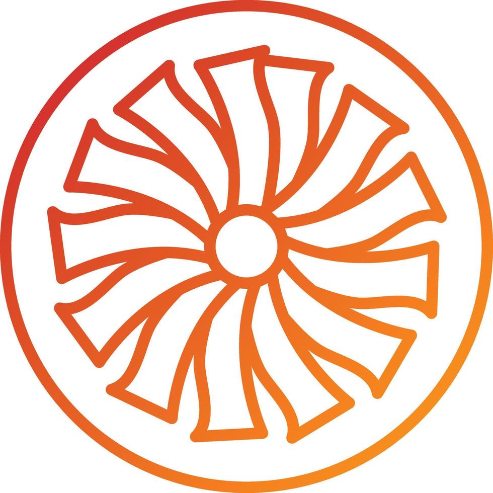 Plane Turbine Icon Style vector