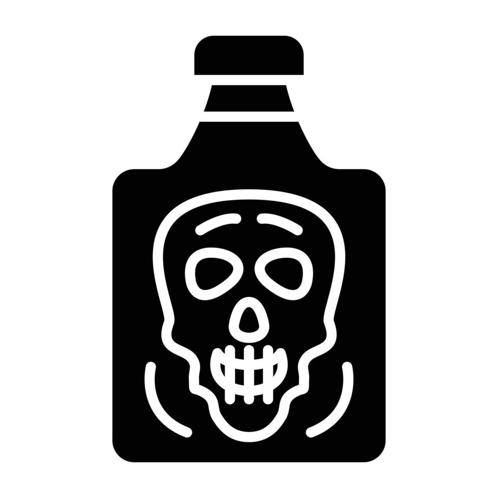 estilo de icono de veneno químico vector